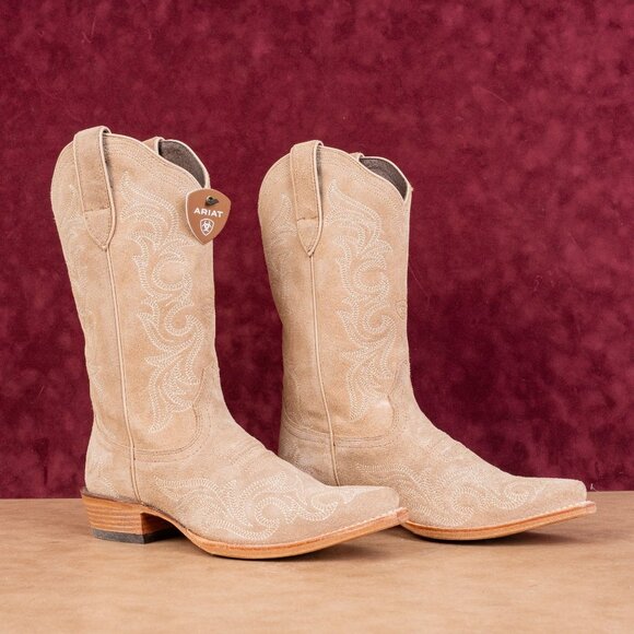 Ariat Shoes - Ariat Women Hazen Taupe Suede Western Cowboy Party Festival Boots sz 8